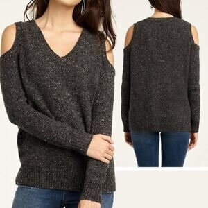 Rebecca Minkoff Merino Wool Alpaca Blend Cold Shoulder Page Sweater Sz Small